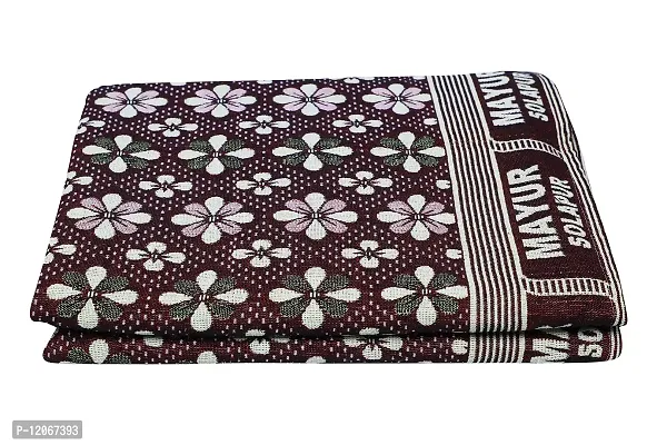 Saagar Tex 200 TC Pure Cotton Double Cloth SOLAPUR CHADDAR AC Comforter Blanket(Mayur SolapurDC /Double Bed Size/Size: 60'' x 90''/Color:Maroon)-thumb2