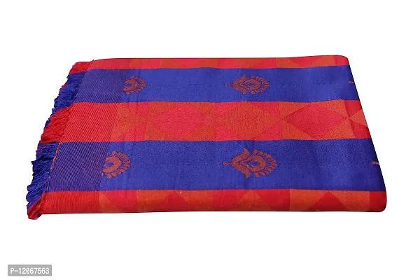 saagar Tex 200 TC Poly Cotton SOLAPUR CHADDAR AC Comforter Blanket (kajal/Size: 60"" x 90""/Double Bed Size/Color:Red)-thumb2