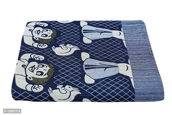 Saagar Tex 200 TC Pure Cotton Double Cloth SOLAPUR CHADDAR AC Comforter Blanket(Spl DC /Double Bed Size/Size: 60'' x 90''/Color:Blue)-thumb2