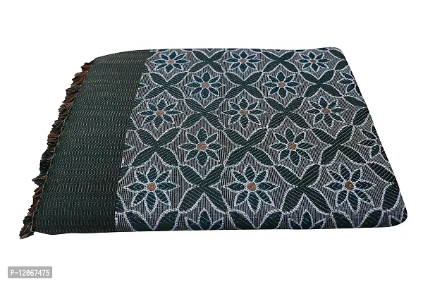 Saagar Tex 200 TC Poly Cotton SOLAPUR CHADDAR AC Comforter Blanket (rithika/Double Bed Size/Size: 60"" x 90""/Color:Green)-thumb2
