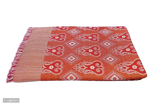 saagar Tex 200 TC Poly Cotton SOLAPUR CHADDAR AC Comforter Blanket (neha/Size: 60"" x 90""/Double Bed Size/Color:Red)-thumb2