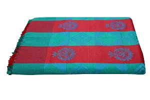 saagar Tex 200 TC Poly Cotton SOLAPUR CHADDAR AC Comforter Blanket (kajal/Size: 60"" x 90""/Double Bed Size/Color:Green)-thumb1
