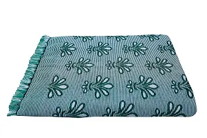 Saagar Tex 200 TC Poly Cotton SOLAPUR CHADDAR AC Comforter Blanket(Esteem/Size: 60'' x 90''/Double Bed Size/Color:Green)-thumb1