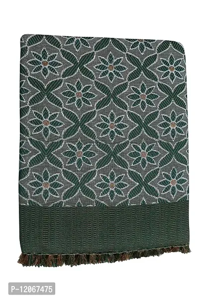 Saagar Tex 200 TC Poly Cotton SOLAPUR CHADDAR AC Comforter Blanket (rithika/Double Bed Size/Size: 60"" x 90""/Color:Green)-thumb0