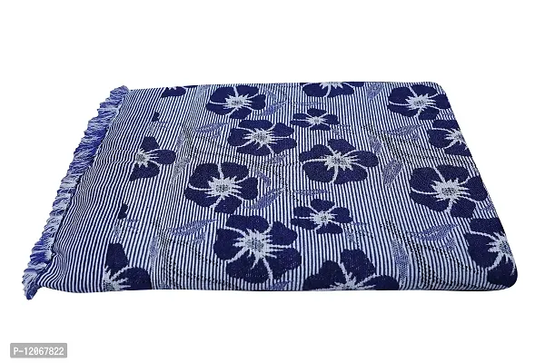 Saagar Tex 200 TC Poly Cotton SOLAPUR CHADDAR AC Comforter Blanket(Esteem/Size: 60'' x 90''/Double Bed Size/Color:Blue)-thumb2