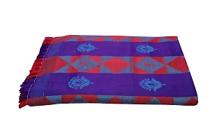 saagar Tex 200 TC Poly Cotton SOLAPUR CHADDAR AC Comforter Blanket (kajal/Size: 60"" x 90""/Double Bed Size/Color:Blue)-thumb1