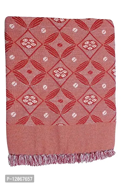 Saagar Tex 200 TC Poly Cotton SOLAPUR CHADDAR AC Comforter Blanket (Special Poly cott/Double Bed Size/Size: 60"" x 90""/Color:Red)