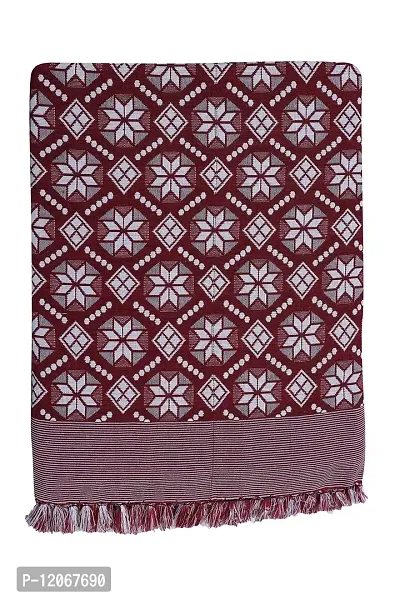 Saagar Tex 200 TC Poly Cotton Double Cloth SOLAPUR CHADDAR AC Comforter Blanket (Aishwarya DC, Size: 60'' x 90''/Double Bed Size, Maroon)-thumb0