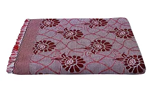 Saagar Tex 200 TC Poly Cotton SOLAPUR CHADDAR AC Comforter Blanket(Esteem/Size: 60'' x 90''/Double Bed Size/Color:Maroon)-thumb1