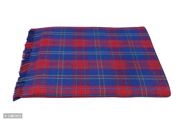 Saagar Tex 200 TC Pure Cotton SOLAPUR CHADDAR AC Comforter Blanket(Spl Fancy Check /Double Bed Size/Size: 60'' x 90''/Color:Red)-thumb2
