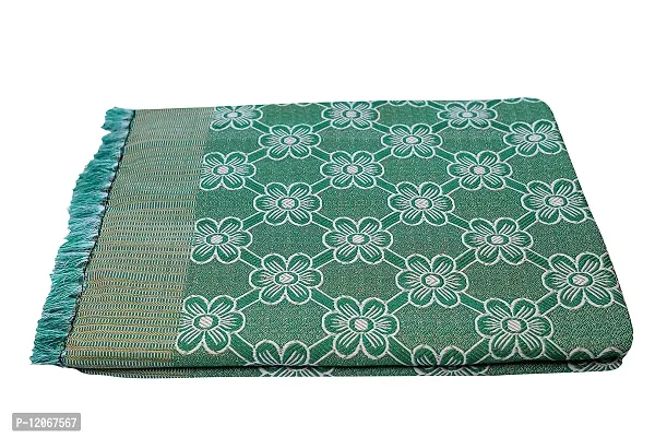 saagar Tex 200 TC Poly Cotton SOLAPUR CHADDAR AC Comforter Blanket (neha/Size: 60"" x 90""/Double Bed Size/Color:Green)-thumb2