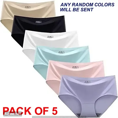 Classic Cotton Solid Briefs for Women, Pack of 5-thumb0