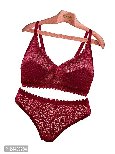 Classic Net Lingerie Set for Women-thumb0