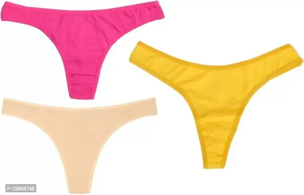 Women Girls Ladies Cotton Panty/Briefs/Hipster/Bikini/Thong Panties Pack of 3