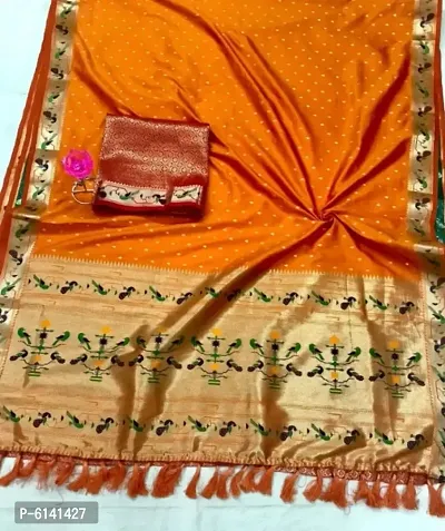 Elegant Poly Silk Saree With Blouse Piece For Women