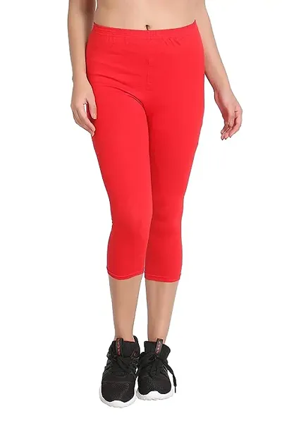 Elegant Lycra Solid Capri For Women Pack Of 1