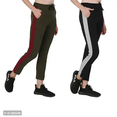 ZUNAIRA Women Trackpants Combo 2 Multicolour-thumb0