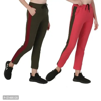 ZUNAIRA Women Trackpants Combo 2 Multicolour-thumb0