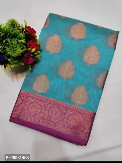 Alluring Multicoloured Chanderi Silk Pom Pom Bandhani Saree with Blouse piece-thumb0