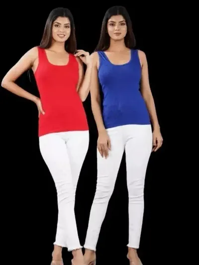 Solid Camisole/Tank Top Pack of 2 for Women