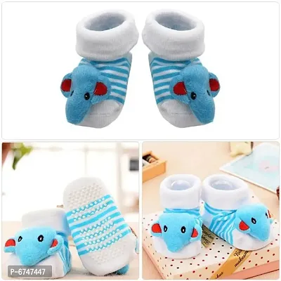 Shop Frenzy Born Baby Fancy Cartoon 3D Face Socks Cum Shoes Booties (0-6 Months)-thumb3