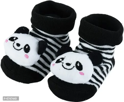 Shop Frenzy Born Baby Fancy Cartoon 3D Face Socks Cum Shoes Booties (0-6 Months)-thumb3