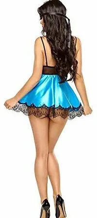 Women Chemise Lingerie Full Slip Lace Babydoll Sleepwear Nightgown Dress-thumb2