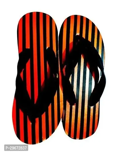 Elegant Rubber Striped Flip Flops For Men-thumb0