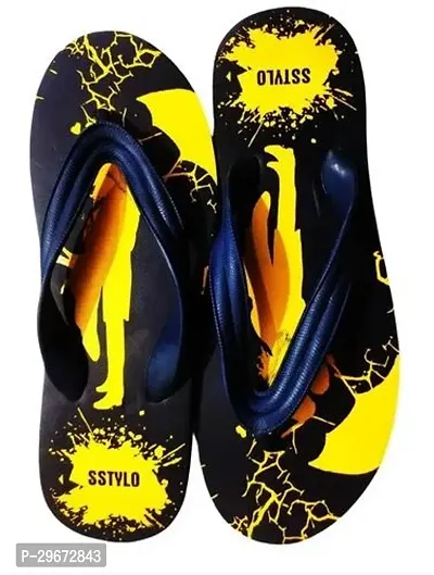 Elegant Rubber Printed Flip Flops For Men-thumb0