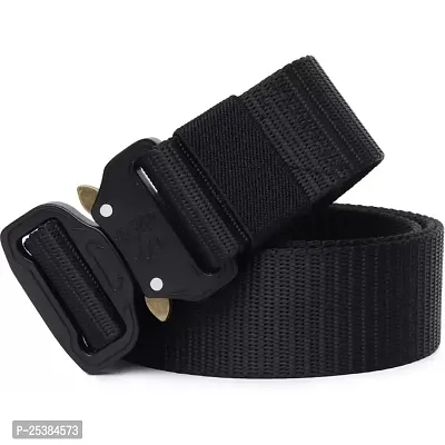 Elegant Black Textured Belt For Men-thumb0