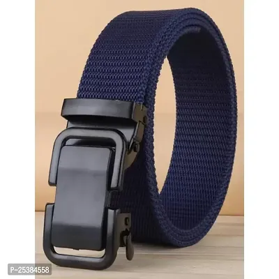 Elegant Blue Textured Belt For Men-thumb0