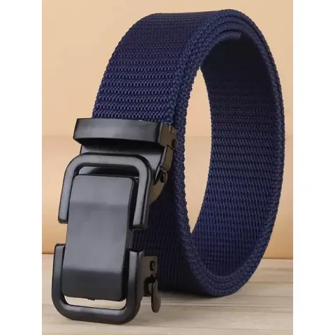 Elegant Blue Textured Belt For Men