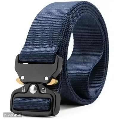 Elegant Blue Textured Belt For Men