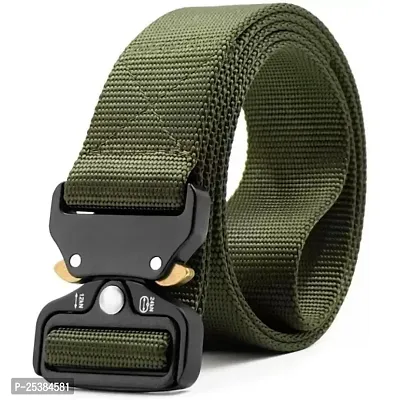 Elegant Green Textured Belt For Men