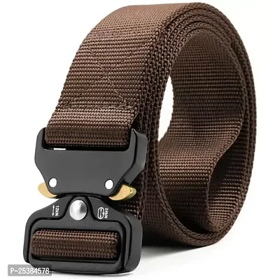 Elegant Brown Textured Belt For Men-thumb0