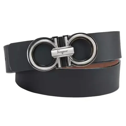 LUXURY LEATHER LEATHERS ARTIFICIAL Synthetic leather (Pack of 1) Adjustable Buckle Belts Fashion Waist Strap BELTS For men (BLACK)