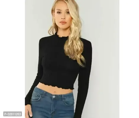 Stylish Black Lycra  Top For Women-thumb0