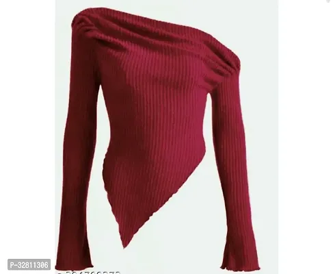 Stylish Maroon Lycra  Top For Women