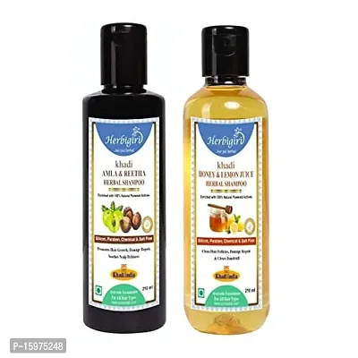 Classic Amla Reetha And Honey Lemon Juice Herbal Shampoo 420Ml ( Pack Of 2, 210Ml Each )