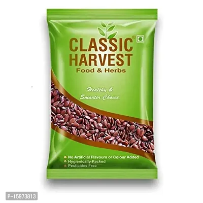Classic Harvest Fibre Rich Alsi Seeds/Whole Flax Seeds For Weight Loss and Hair Growth 400G-thumb0