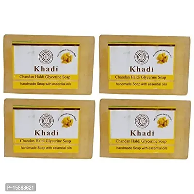 Khadi Chandan Haldi Soap 125 Gm (Pack Of 4)-thumb0