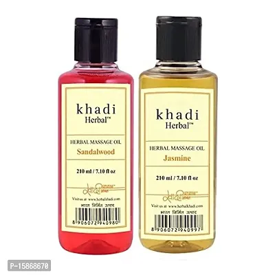 Khadi Herbal Massage Oil Combo Pack - Sandalwood/ Jasmine