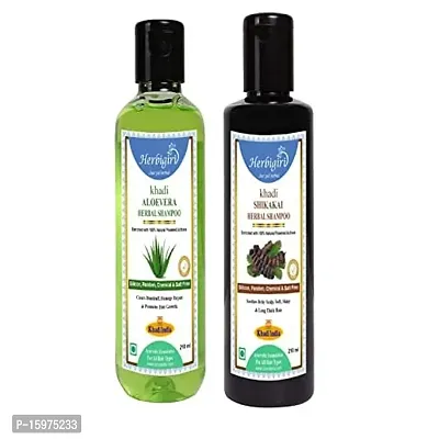 Classic Aloevera and Shikakai Herbal Shampoo 420Ml ( Pack Of 2, 210Ml Each )