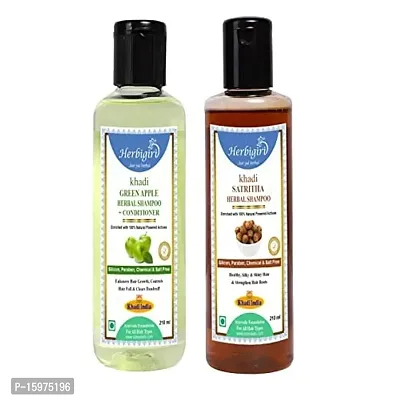 Classic Green Apple and Satritha Herbal Shampoo 420Ml ( Pack Of 2, 210Ml Each )