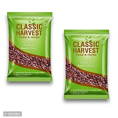 Classic Harvest Fibre Rich Alsi Seeds/ Whole Flax Seeds For Weight Loss and Hair Growth 800G ( Pack Of 2, 400G Each )-thumb0