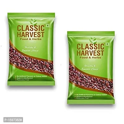 Classic Harvest Fibre Rich Roasted Alsi Seeds/ Flax Seeds For Weight Loss and Hair Growth 800G ( Pack Of 2, 400G Each )-thumb0