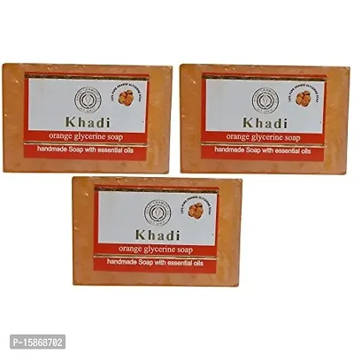 Khadi Orange Soap 125 Gm (Pack Of 3)