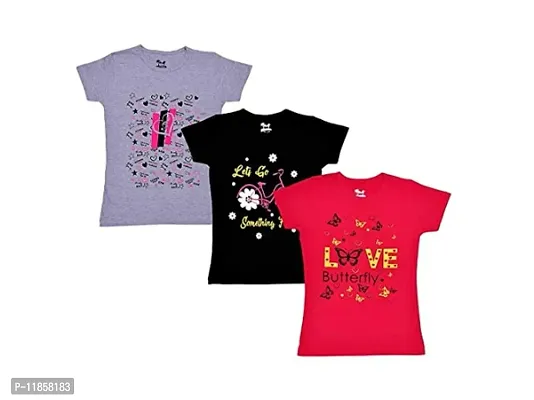 Cotton Tees For Baby Girl Pack Of 3-thumb0