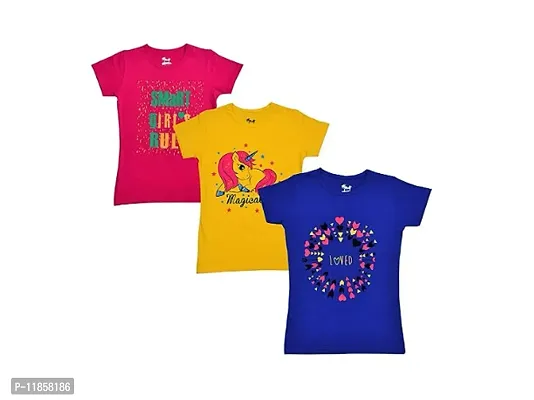 Cotton Tees For Baby Girl Pack Of 3-thumb0