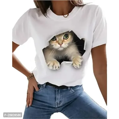 Classic Polyester Printed Tshirt for Women-thumb0